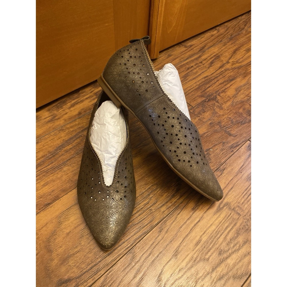 Pikolinos La Marina Leather Laser Cut Pointed Toe Block Heel Pumps Size 39 Boho